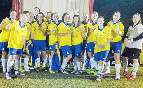 The Gympie women’s Miners side celebrates a win over Buderim last week, giving it an opportunity at breaking free from Maroochydore at the top of the ladder last night in Gympie. Coach Mike Donaldson believes the groundwork was laid last year for the success being experiences so far this season in the Sunshine Coast Competition. The Gympie women’s Miners side celebrates a win over Buderim last week, giving it an opportunity at breaking free from Maroochydore at the top of the ladder last night in Gympie. Coach Mike Donaldson believes the groundwork was laid last year for the success being experiences so far this season in the Sunshine Coast Competition.
